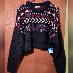 Sweater crop top plus size